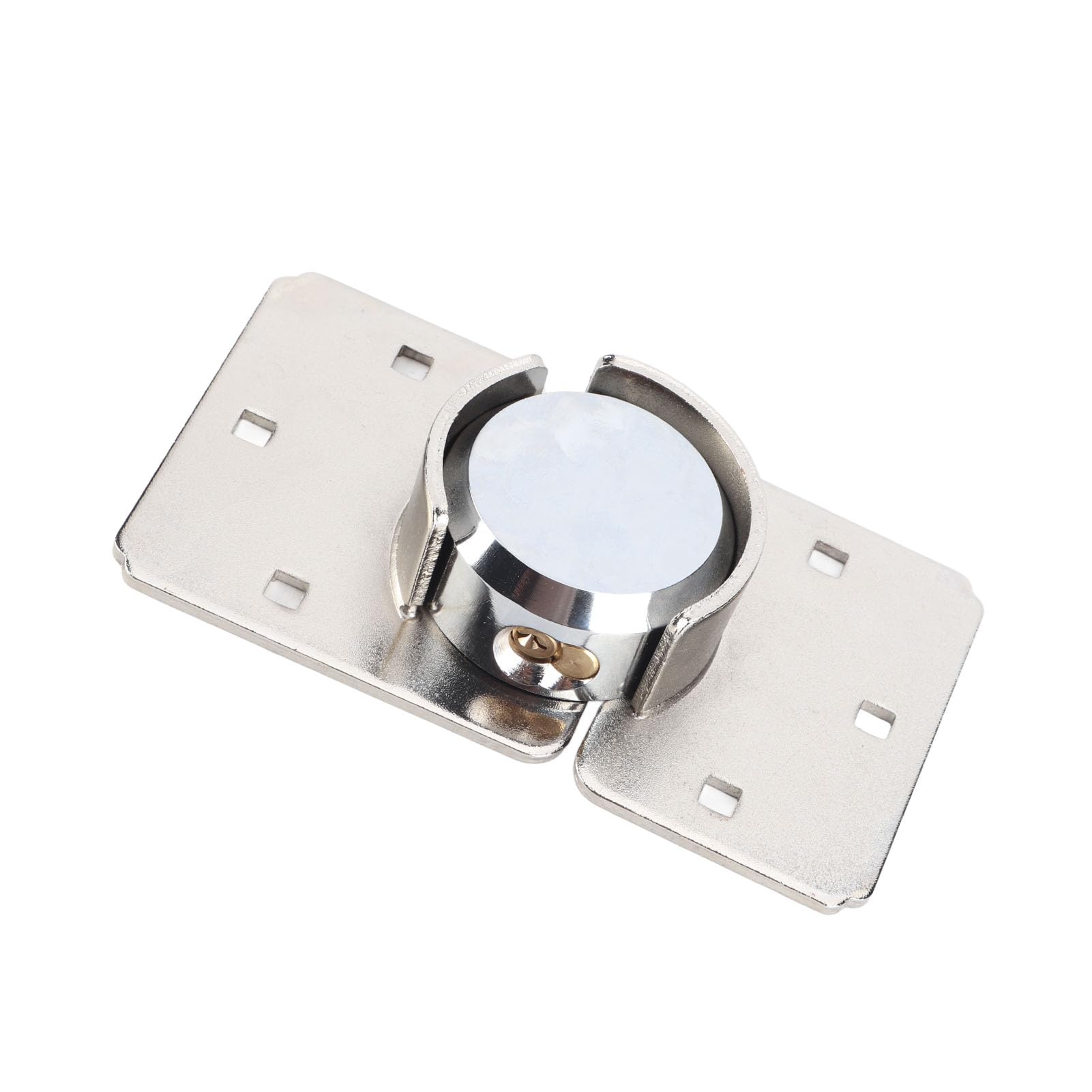 Cocoarm Cerrojo de Candado con Grillete Oculto, Juego de Cerradura de Perno Cerrado de Acero Cromado, Candado de 73 Mm, 6 Pernos y Tuercas, Fácil Instalación para Furgoneta, Garaje, Cobertizo, Puerta,
