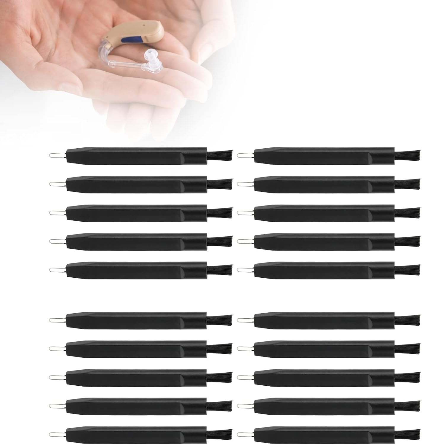 20Pcs Hearing Aid Cleaning Tools Hearing Aid Amplifier Cleaning Brush