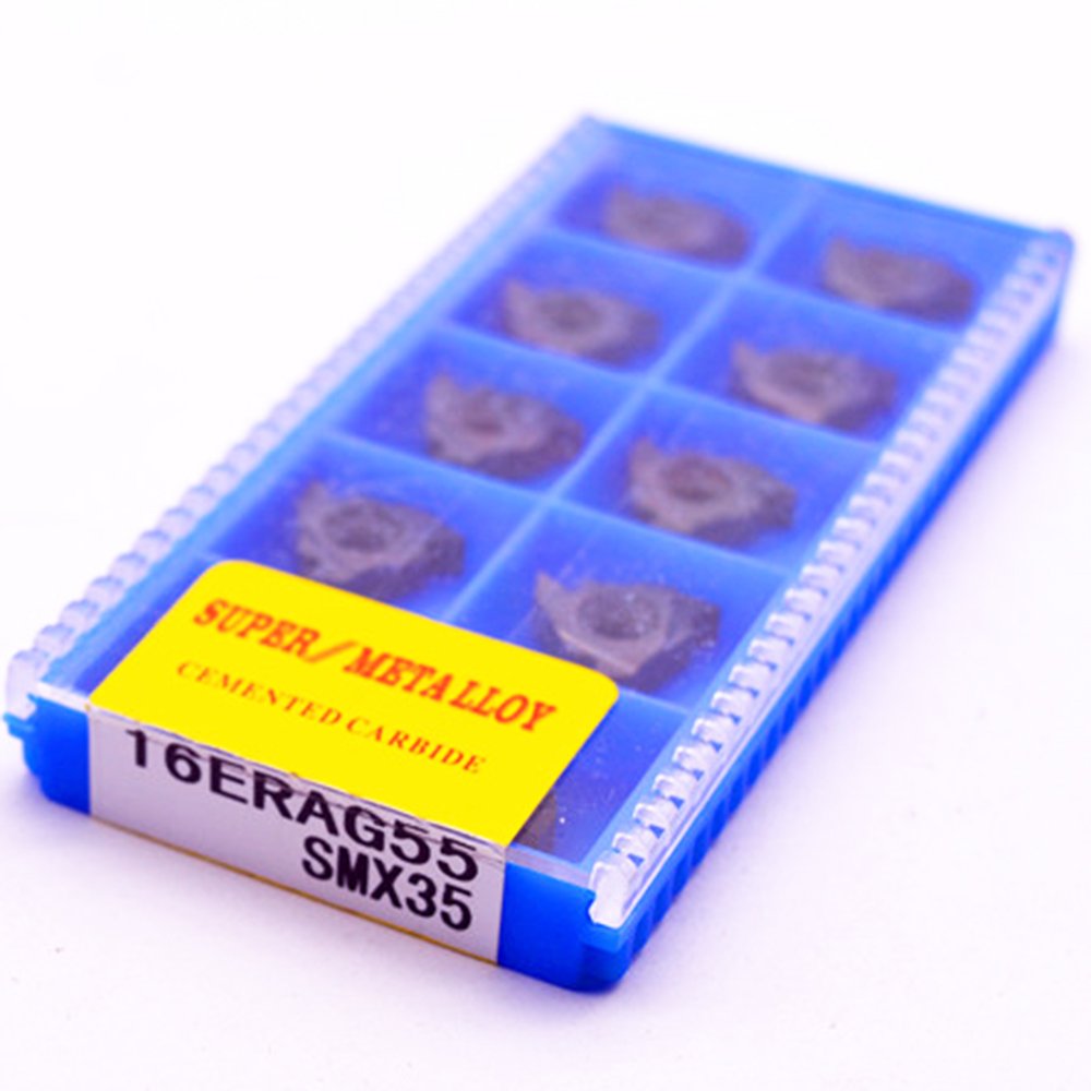 10PCS 16ER AG55 SMX35 Treading Milling Carbide Cutting Inserts For CNC Lathe Turing Tool SER Holder Boring Bar