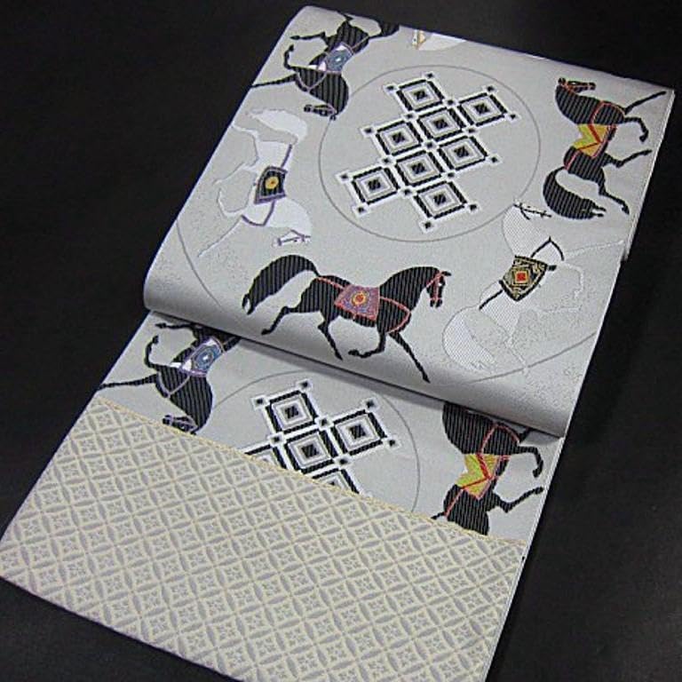 Amazon.co.jp: 西陣織六通柄高級袋帯 綿芯御仕立付馬 : ファッション 