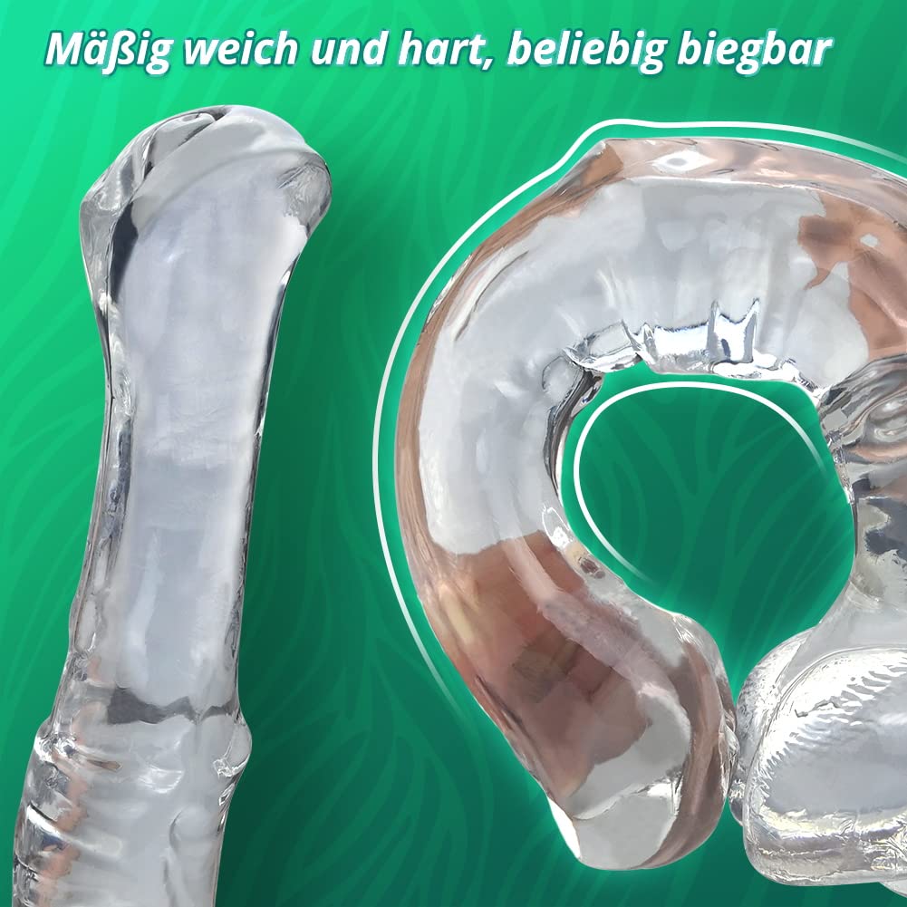 Roluck Dildo Analdildos si masturba per uomini e donne Plug anale in TPE con shock Dildo falso indossabile morbido (S)