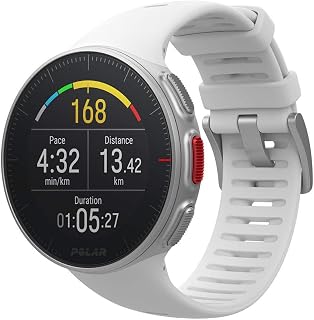 Polar Vantage V-Reloj Premium con GPS y Frecuencia Cardíaca, Multideporte y Perfil de Triatlón, Potencia de Running, Batería Ultra Larga, Resistente al Agua, M/L, Blanco
