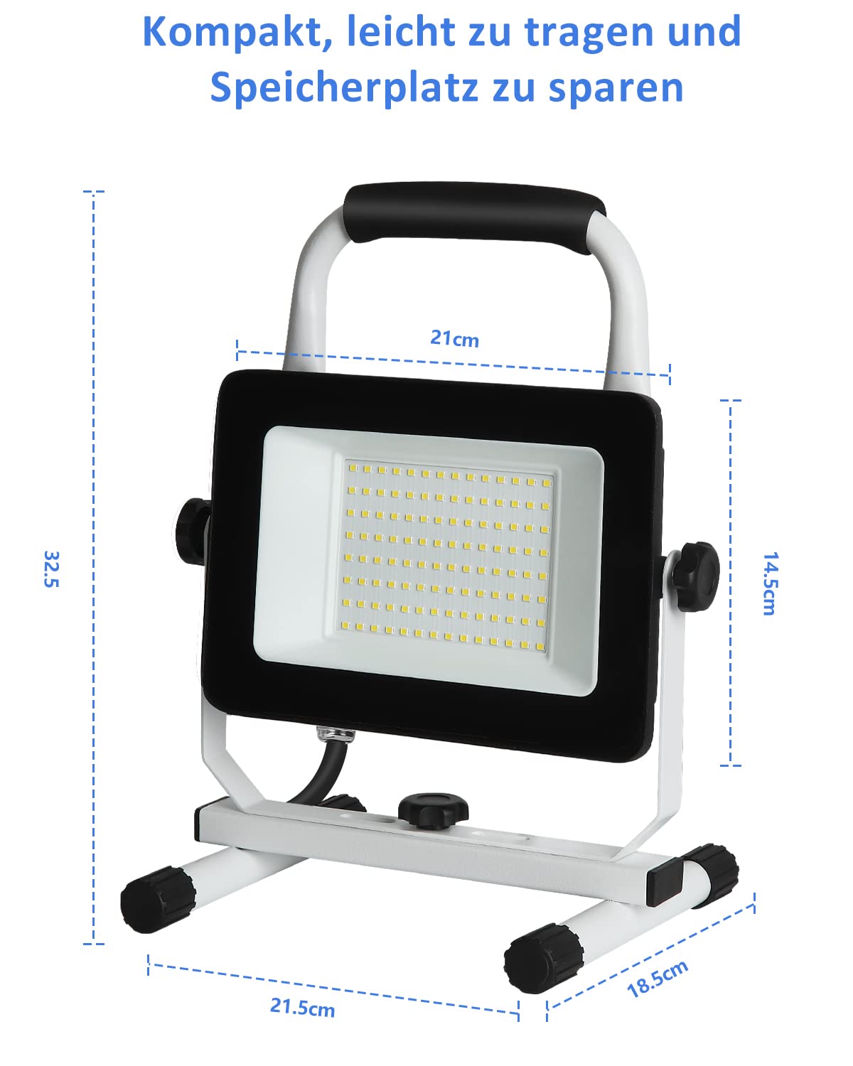 60W 6000 Lumen LED Baustrahler Arbeitsleuchte im Freien, Wasserdichtes Arbeitsscheinwerfer mit Dimmbare Schalter,Werkstatt Arbeitslicht mit Netzkabel für Garage Auto, Außenbeleuchtung