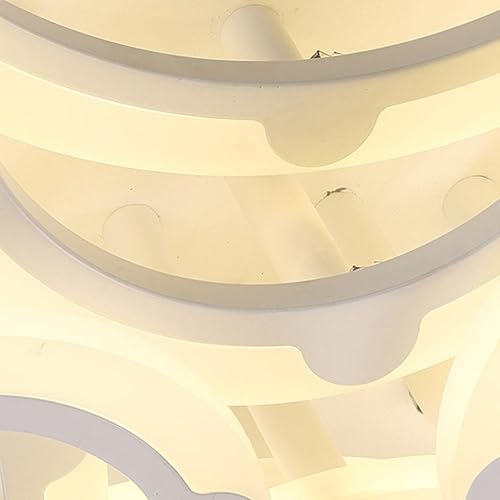 Miniatura 3 de HOMEYER Lámpara de techo LED moderna, regulable, 60 W, con control remoto, 31.5 pulgadas, 6 anillos, lámpara de techo redonda de acrílico empotrado