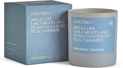 Miniatura 7 de Anecdote - Tarro de vela de cera de soja de coco para adultos, vertido a mano de primera calidad y de larga combustión, aroma de higo y cachemira,