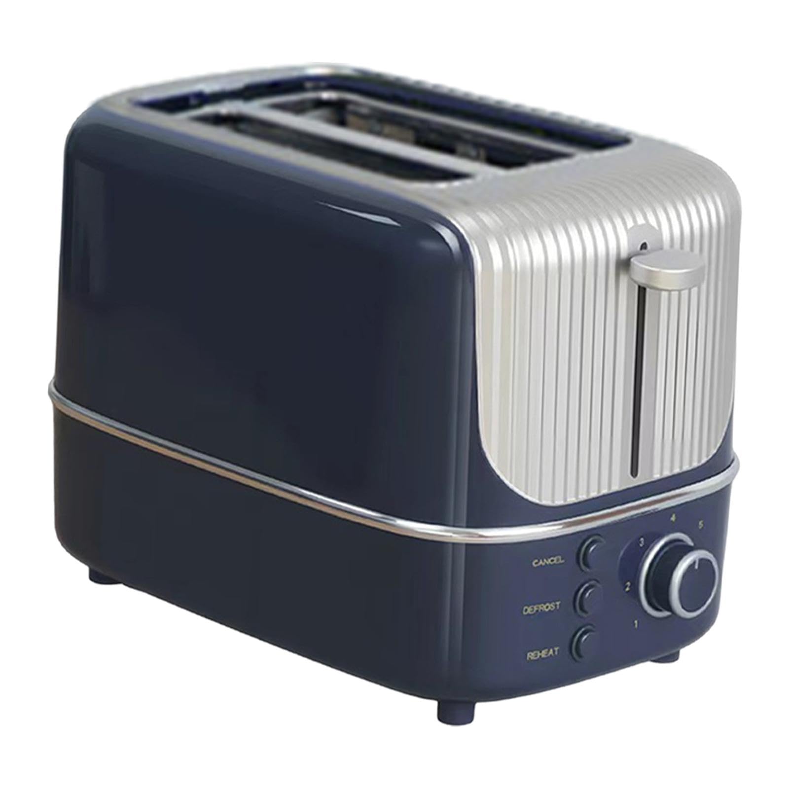 2pcs 2 Slice Toaster Home Use Compact Breakfast Machine wit | 2 Slice Toaster Home Use Compact Breakfast Machine with 9 Browning Settings Blue ABS Metal-image-36