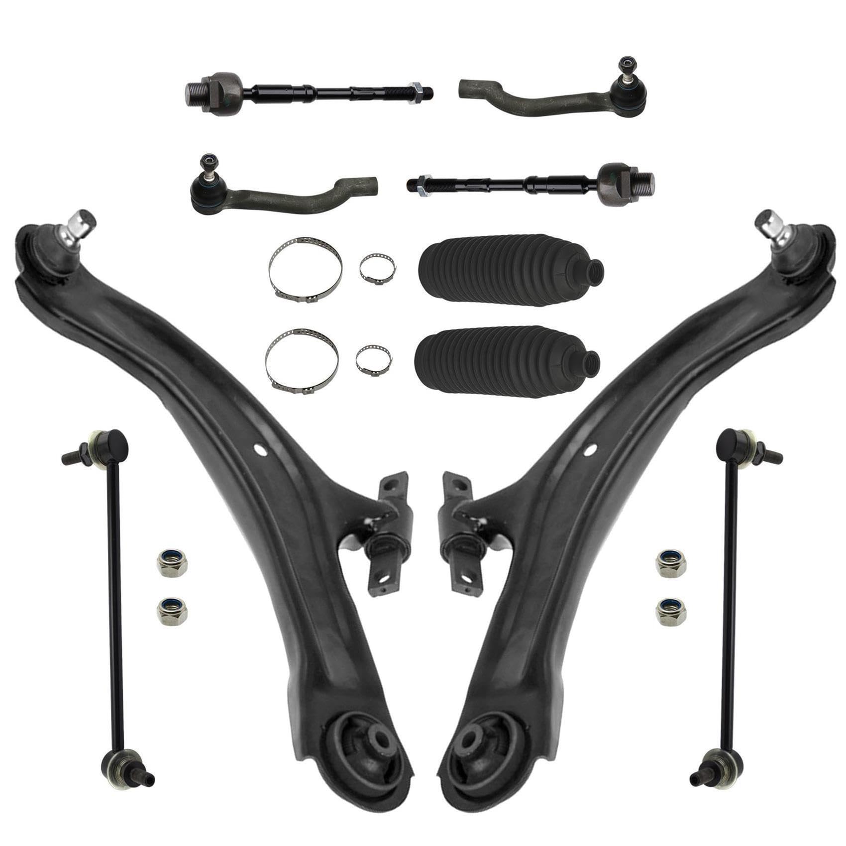 ATEC Germany 2x Querlenker Vorderachse vorne unten links & rechts, 2x Koppelstange vorne Kompatibel mit NISSAN QASHQAI/QASHQAI +2 I (J10, NJ10, JJ10E), X-TRAIL II (T31), RENAULT KOLEOS I (HY
