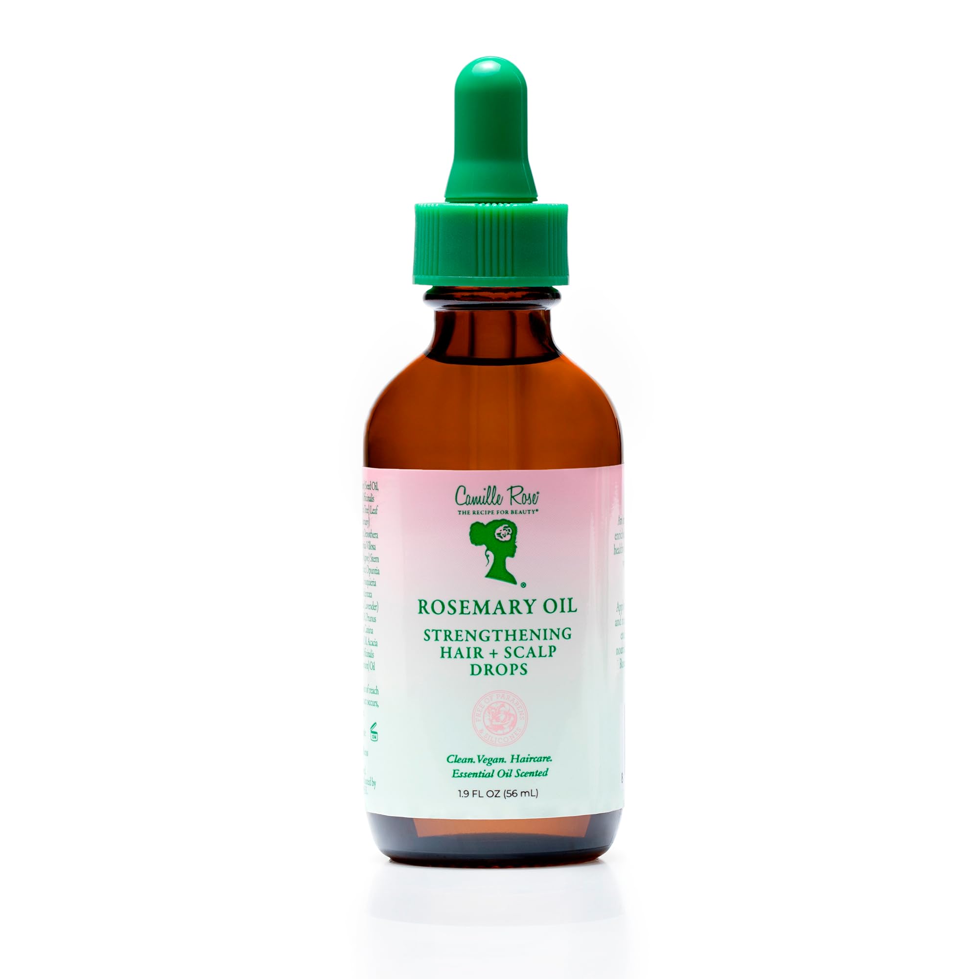 Camille Rose Rosemary Oil Strengthening Hair & Scalp Drops – Nourishing Botanical Oil Treatment, Promotes Healthy-Looking Hair Growth, Strengthens & Supports Scalp Care 56 ml