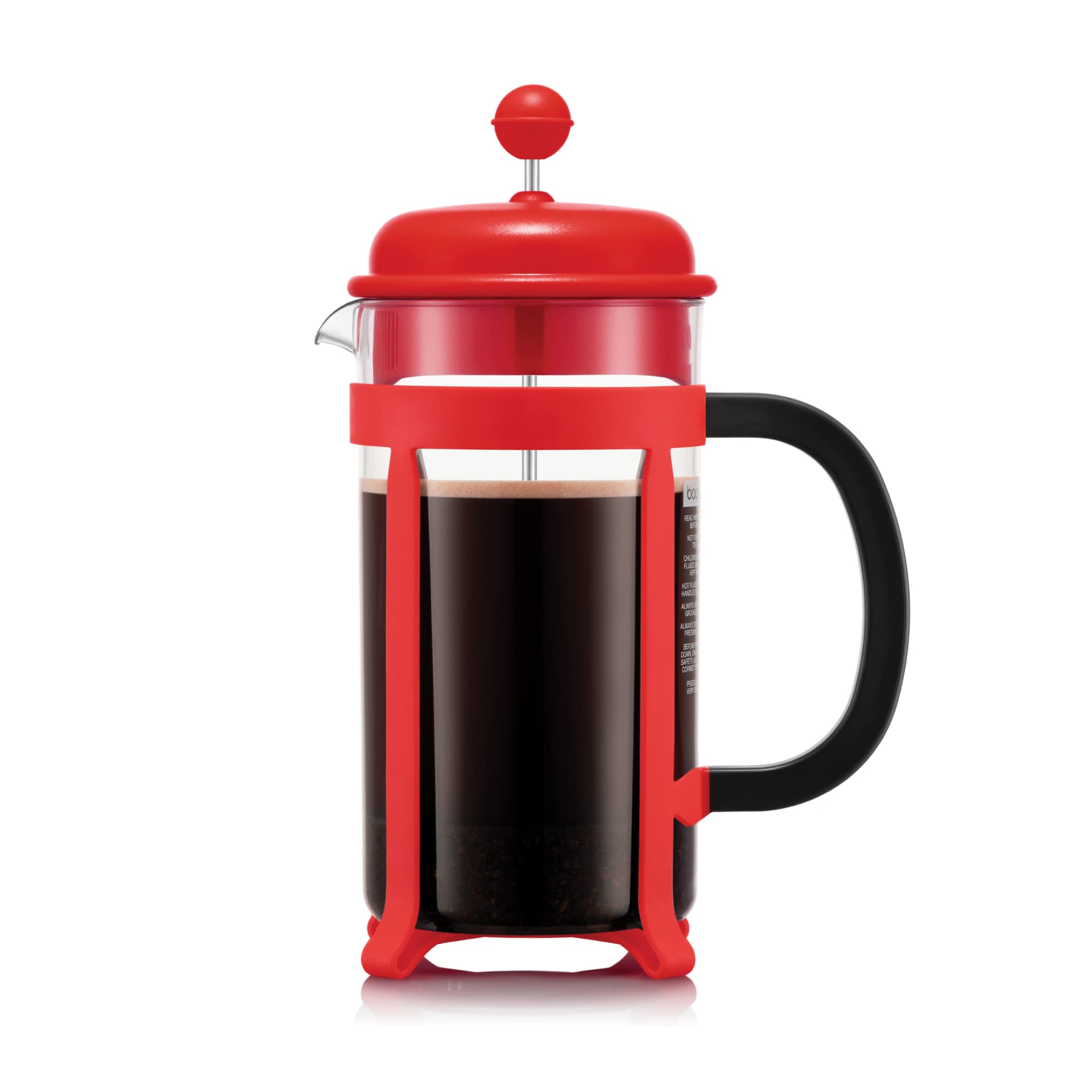 Bodum JAVA 8 Cup French Coffee Press 1L Red Coffee Maker Cafetière