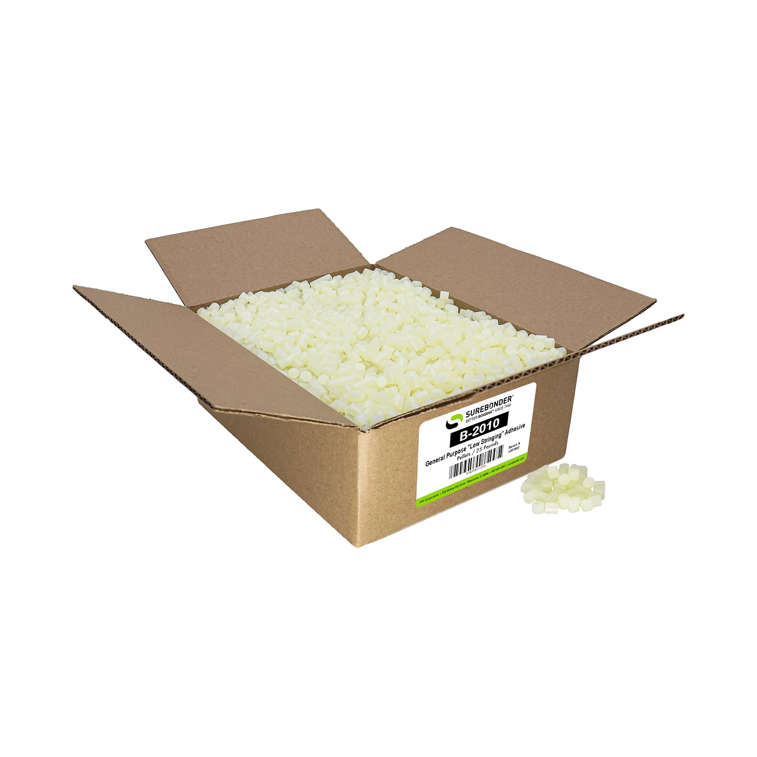 Surebonder B-2010 Less Stringing Skillet Glue Cube Pellets for Crafts and Floral Projects, 10 lb Box, Use in Surebonder Hot Glue Pot Skillets- Cream Color