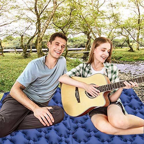 Binffeey Sleeping Pad for Camping - Sleeping Pads for Backpacking Inflatable Sleeping Pad with Pillow, Lightweight Camping Pad Portable Air Sleeping Mat for Backpacking Hiking Traveling