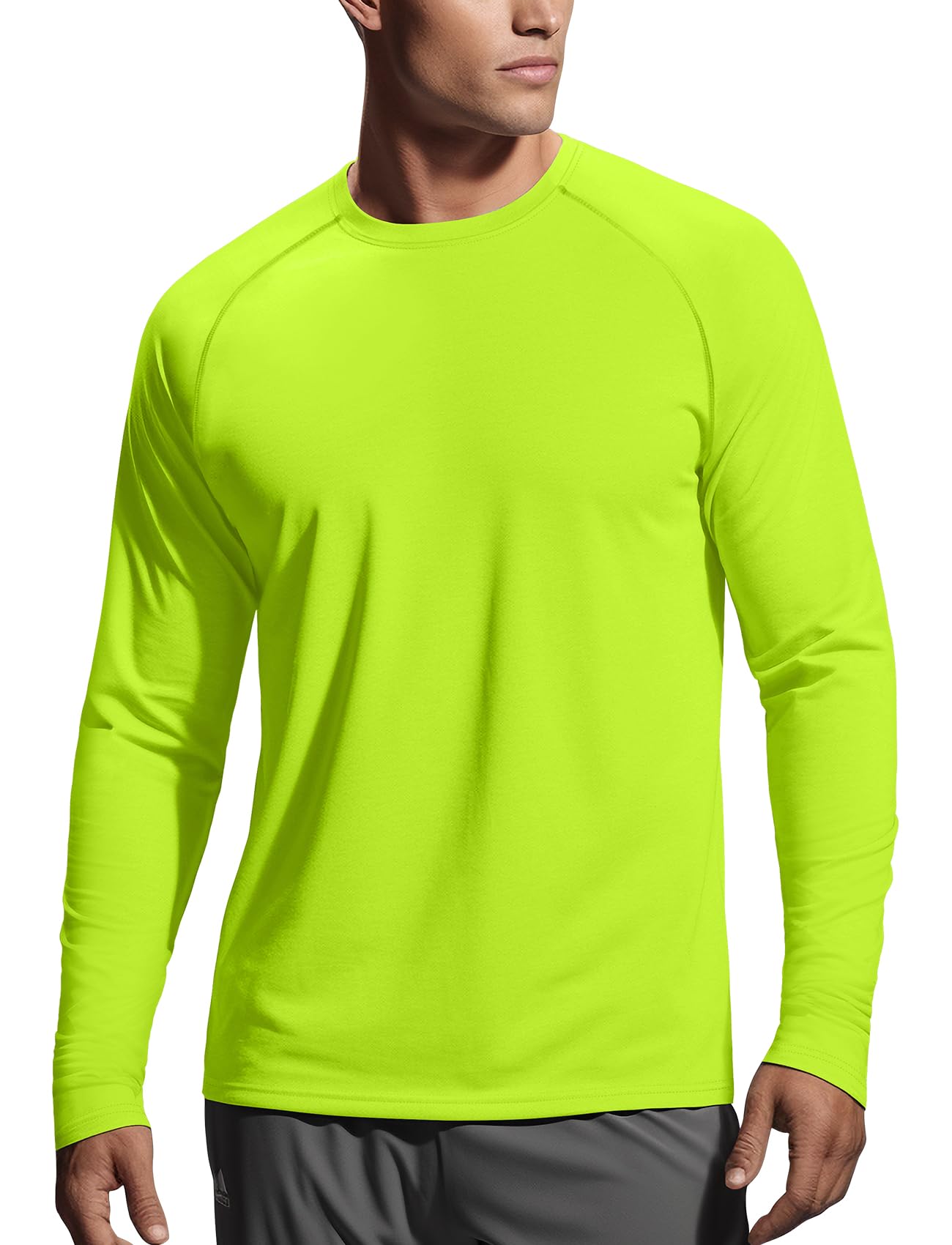 Zengjo Mens Long Sleeve Workout Shirts Moisture Wicking Running Athletic Sport Performance T-Shirt Lightweight SPF Sun Shirt