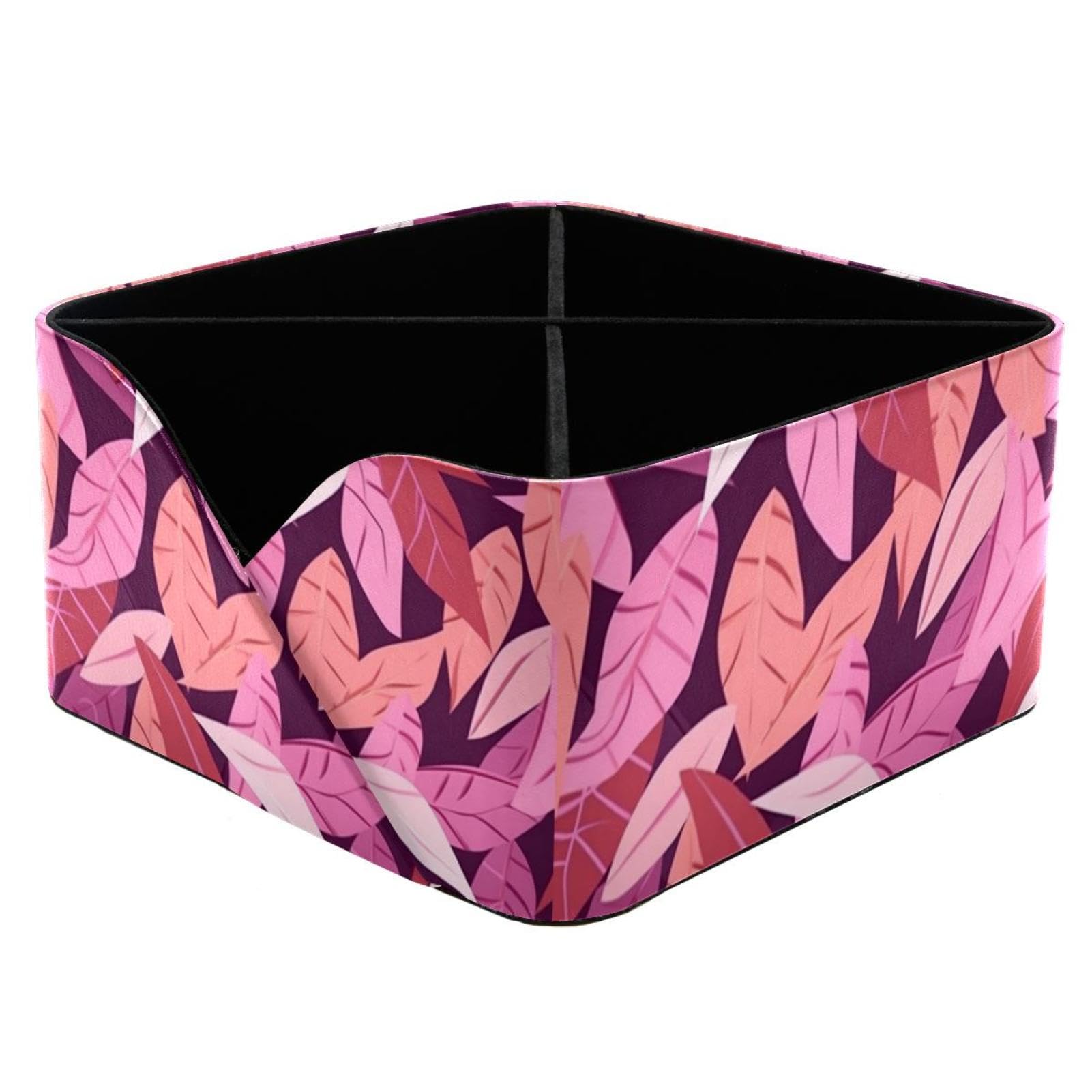 Porte-stylo rectangulaire de bureau et organisateur papeterie rose