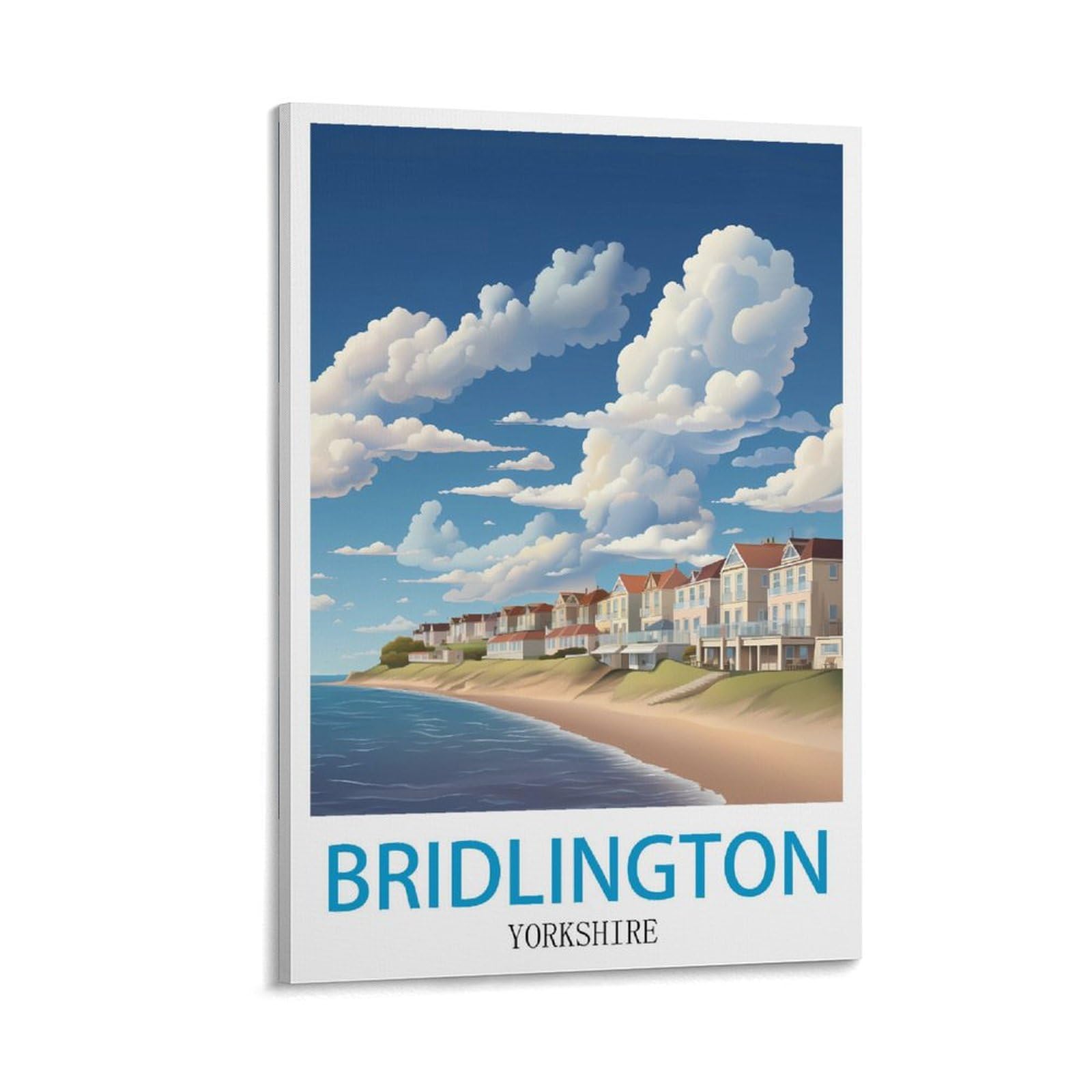 LNHZGNJNH Bridlington Yorkshire Vintage Travel Poster 08x12inch(20x30cm) Canvas Wall Art Wall Print Painting Decor Living Room Bedroom Decor