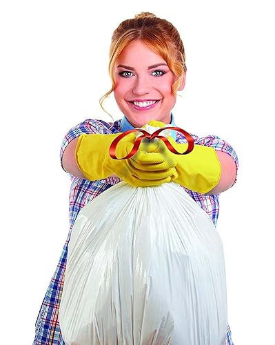 Miniatura 4 de Aluf Plastics - Bolsas de basura largas con cordón para 13 galones, grosor de 0.9 mil, 24 x 27 pulgadas, 200 unidades a granel, bolsas de basura