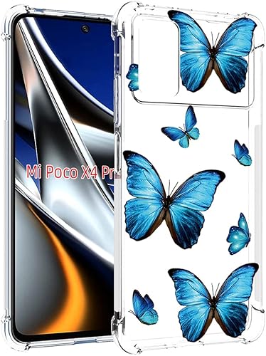 Miniatura 3 de Yerebel Funda para Poco X4 Pro 5G, 2201116PG Linda Caso, Transparente Flexible Bumper TPU Funda de Silicona Suave de Goma para Xiaomi Poco X4 Pro 5G