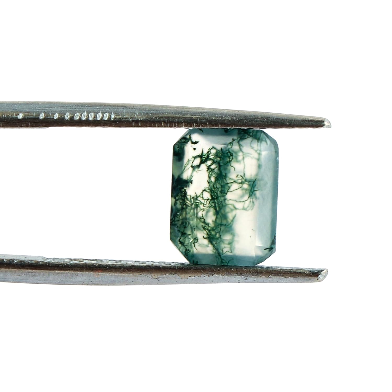 4 Pcs,9X7 MM, AURA GEMS Natural Moss Agate, Step Cut, Octagon Shape, Jewelry Making Supply, Chakra Energy Healing Gemstone, Real Crystal, Birthstone, Wholesale deal