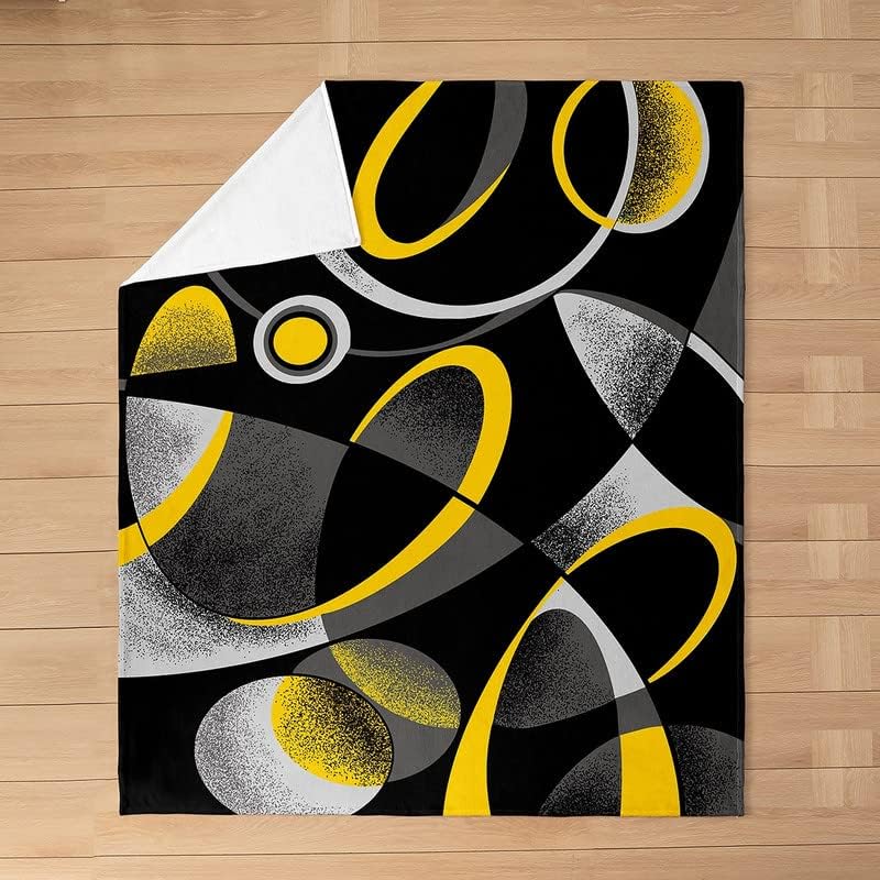 Geometric Flannel Fleece Throw Blanket Kids,Geometry Circle