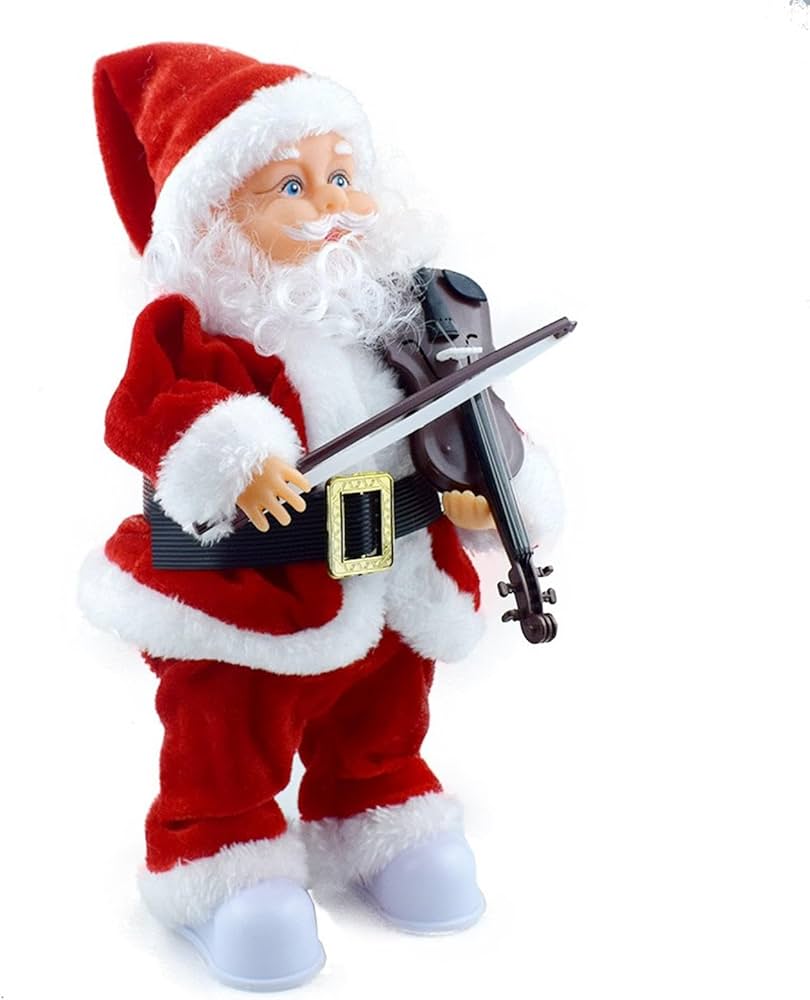Amazon | Shamiina クリスマス サンタ おもちゃ 人形 バイオリンを弾く