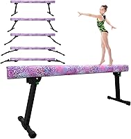 Vista 12 de Viga de equilibrio de 2,4 m ajustable y plegable ultrasimple, equipo de gimnasia de barra de piso alto y bajo de ante, no requiere herramientas