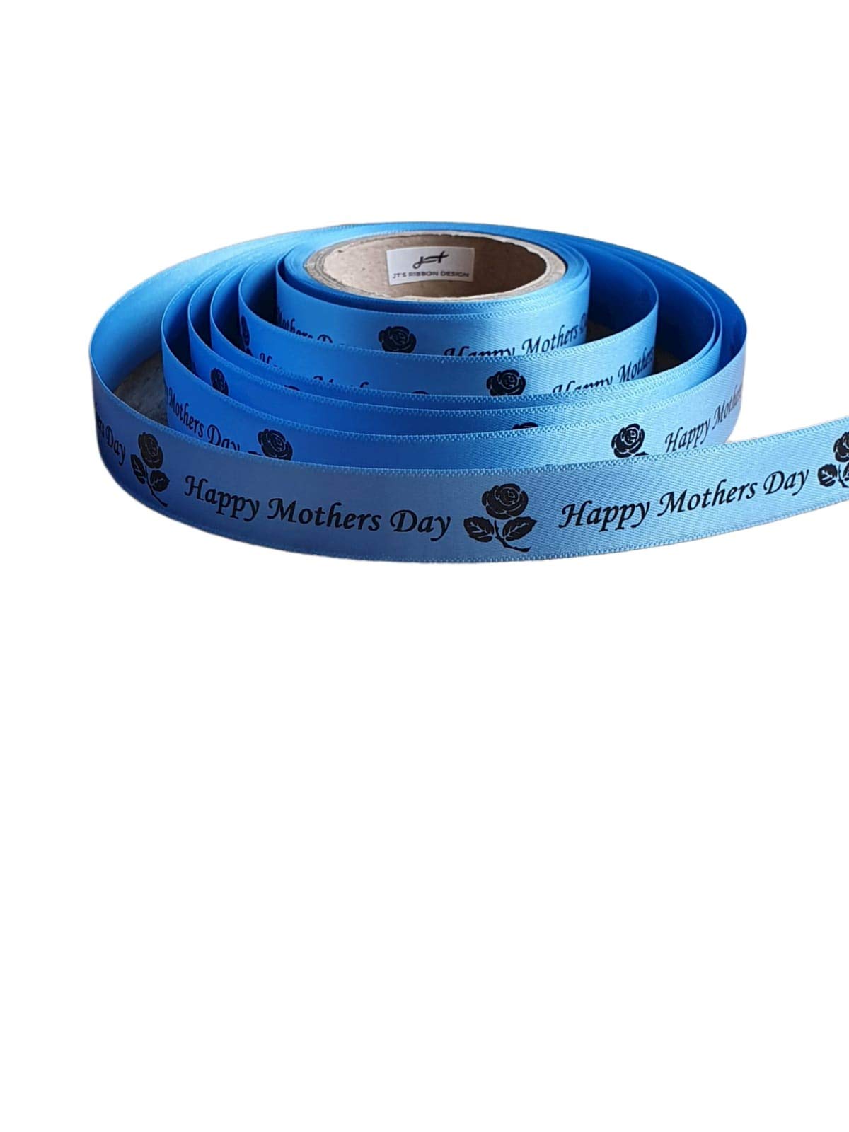 Mothers Day Ribbon 10 Colours Available 15mm x 5 Metres Sunday 15th March 2026 (Cornflower Blue)