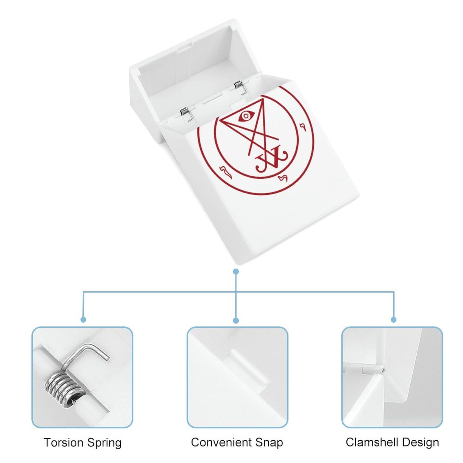 Sigil or Lucifer Portable Cigarette Case Holder Waterproof Flip Top Closure  Card Pill Box for Men Women : Amazon.nl: Health & Personal Care
