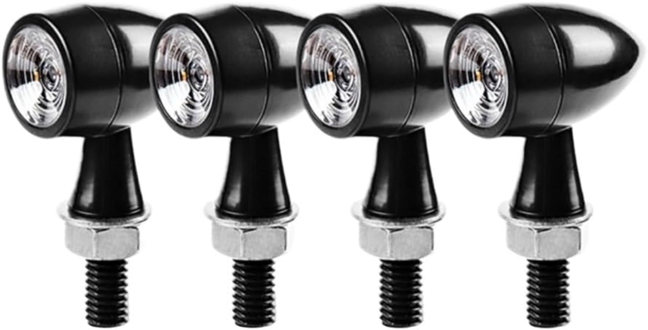 Generic Mini uniwersalne wskaźniki Dla Ninja 400 300 650 Motocykl 12 V 8 mm LED Światło kierunkowskazu migające bursztynowe światło kierunkowskazu (8 szt.)