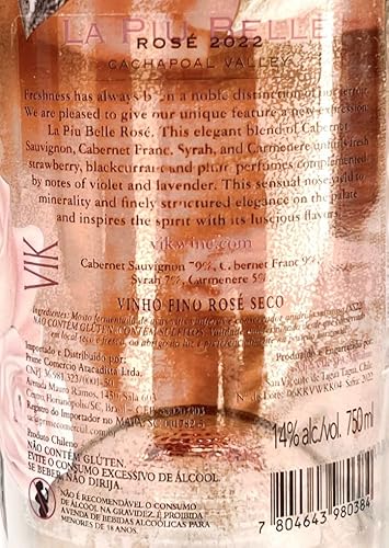 Vinho Chileno Vik La Piu Belle Rose | Kit com 3 Garrafas | Oferta