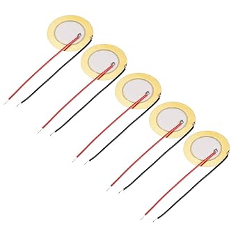uxcell 5Pcs Piezo Discs 27mm Acoustic Pickup Transducer Microphone Trigger Buzzer Drum Guitar