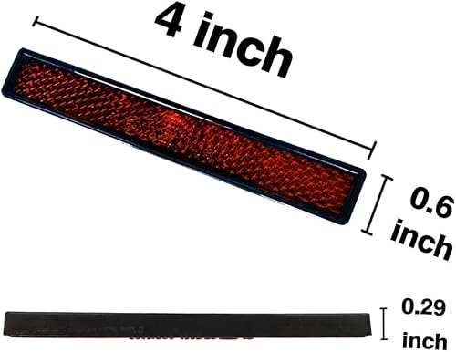 Miniatura 5 de Reflectores rectangulares adhesivos  Radios de seguridad reflectantes de montaje rápido, reflectantes, accesorios personalizados reflector adhesivo