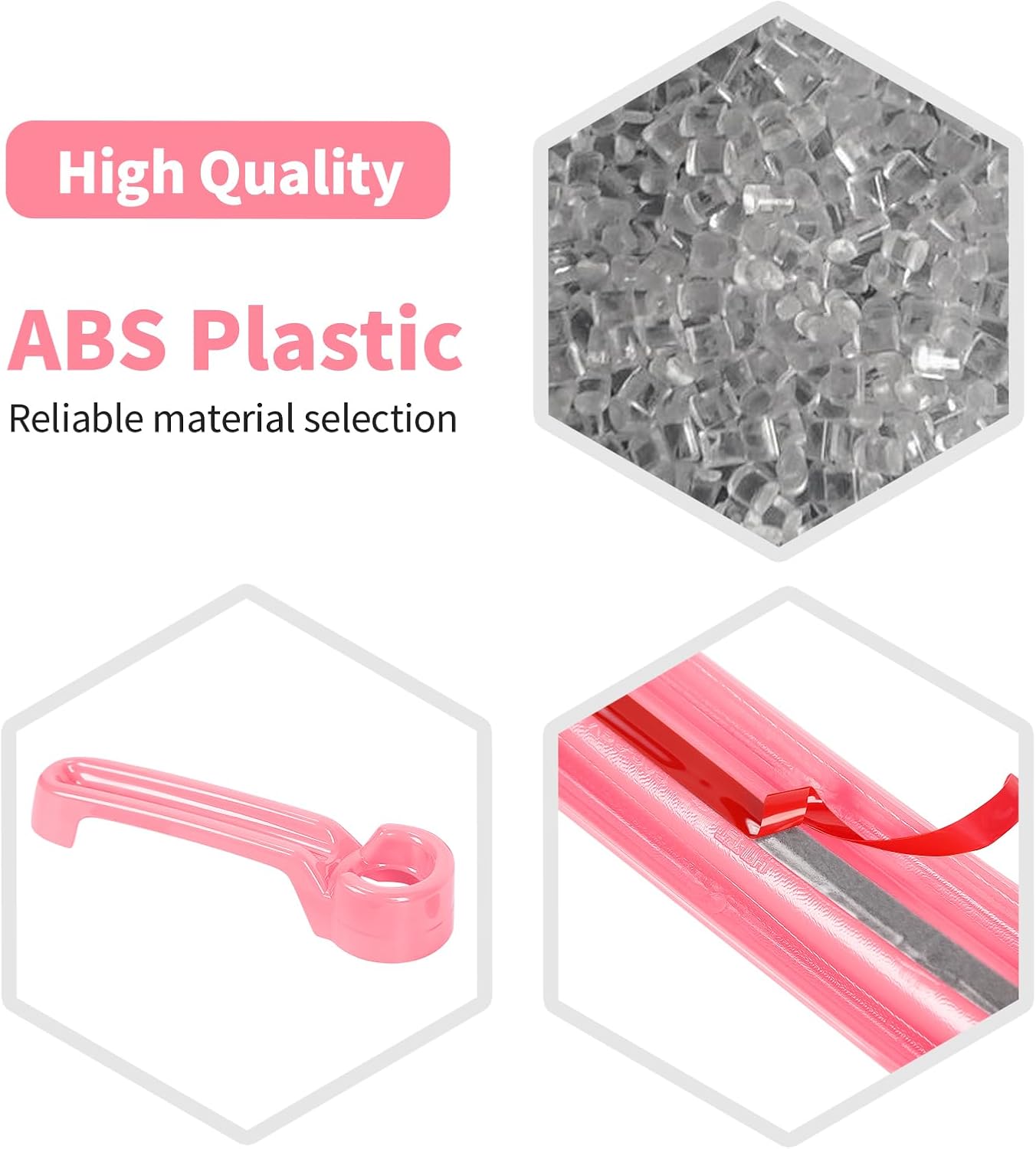 for Jeep JK Door Handle Cover Trim Pink for Jeep Wrangler JK 4DR 2007-2017 Pink Exterior Accessories 5pcs