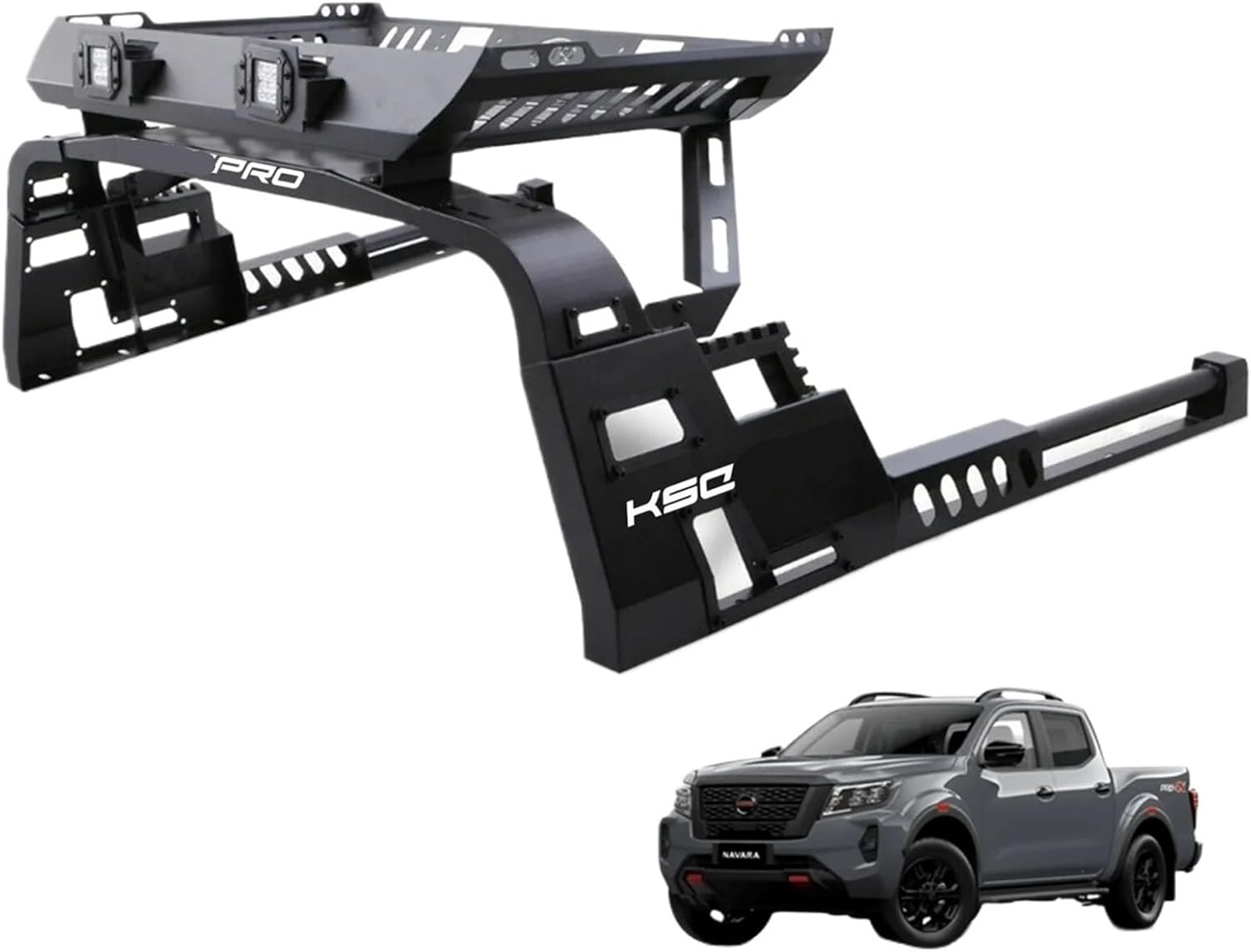 Off-Road Roll Bar Sports Bar Compatible for Navara NP300 Frontier 2022 with Led