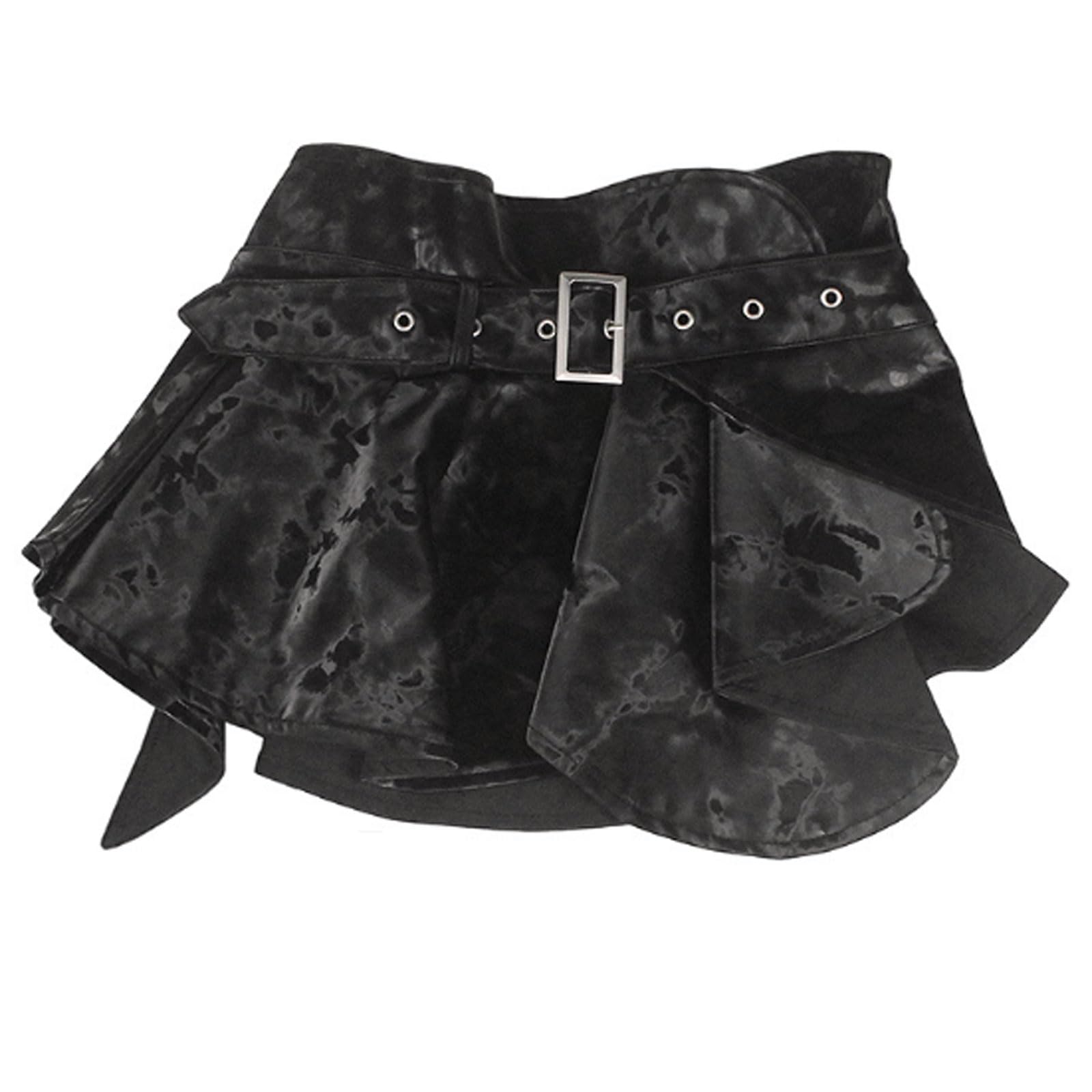 Ceinture Tendance Ceinture de Jupe en Cuir pour Femmes, Jupe décorative, Chemise, Pull, Ceinture de Taille à Volants avec Boucle réglable pour Le Style Ceinture décorative
