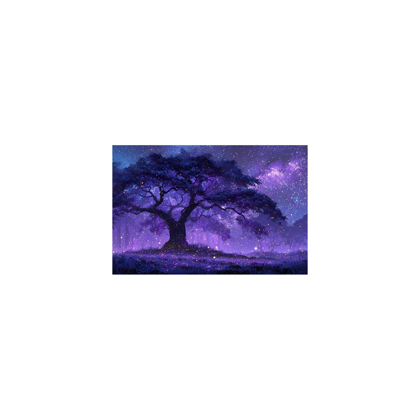 TERUEA Cuadros Decoracion Salon yoga femenino Lienzos decorativos Árbol Mágico Noche Estrellada Fantasía para dormitorio, baño,（Purple-80x120cm1 Sin marco