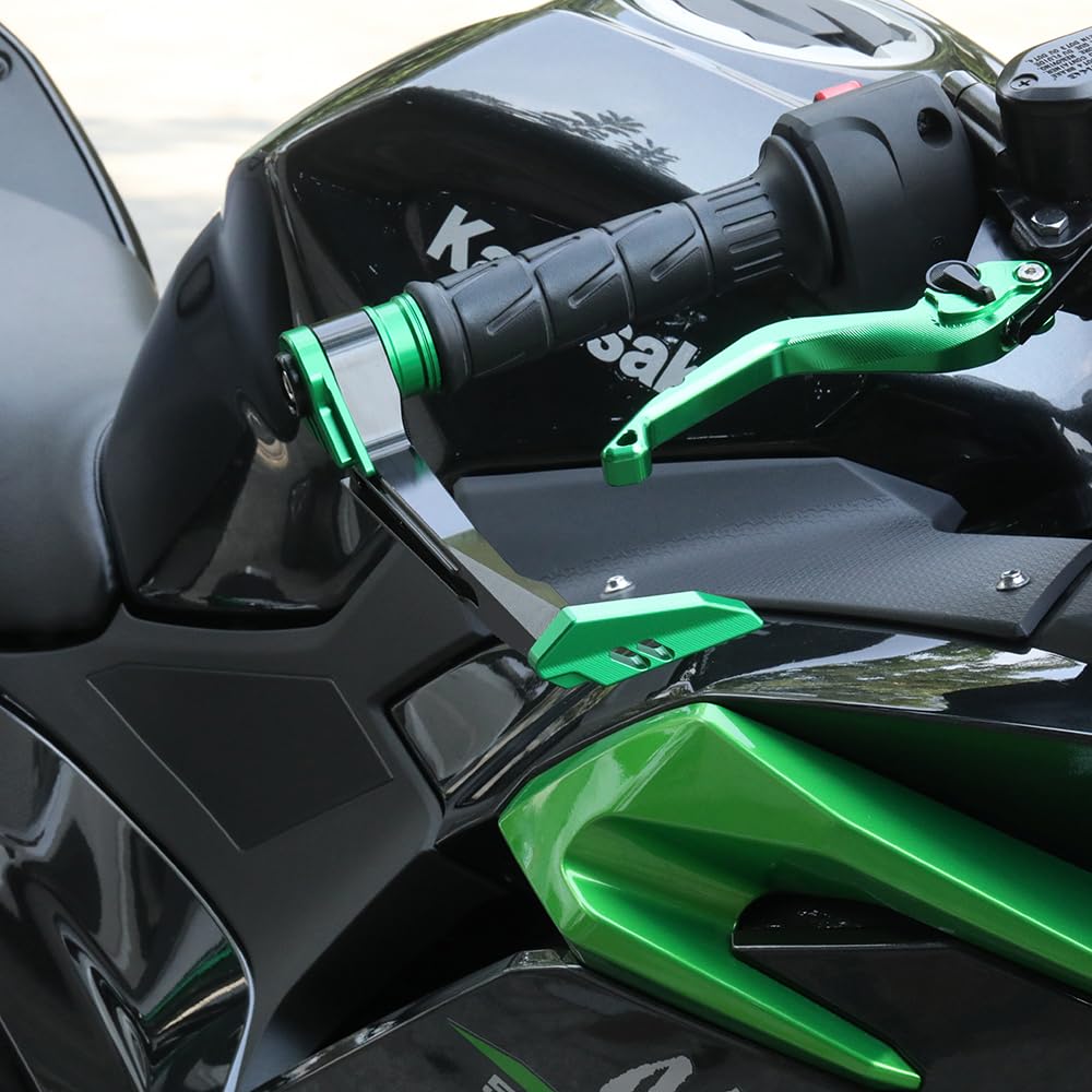Modeer Per Ninja 500/SE 2024 2025 Paramani moto con protezione del manubrio integrata e protezione della leva del freno/frizione Ninja 500 500se accessori (nero)