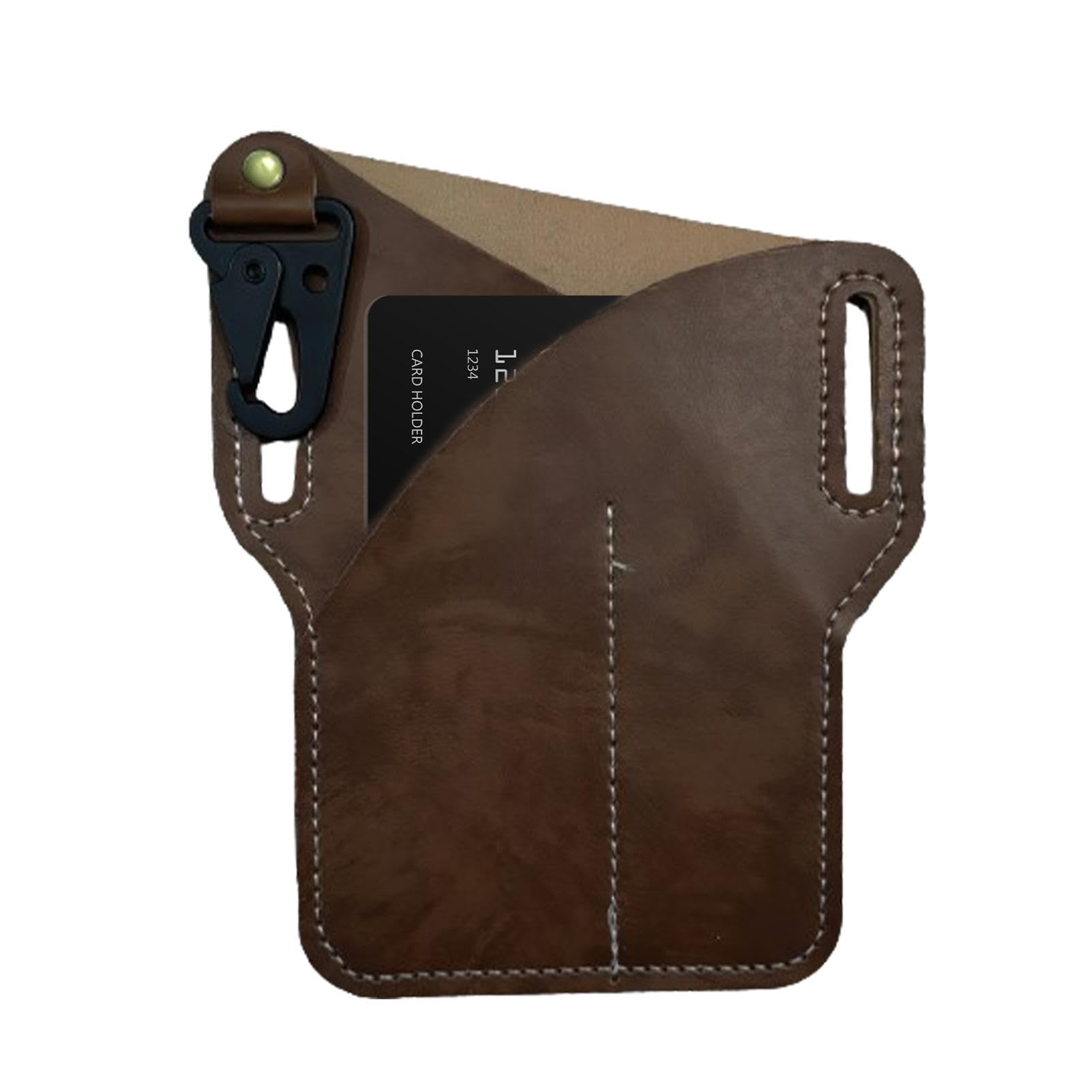 Custodia Da Cintura Per Cellulare In Pelle, Con Passante E 2 Tasche, Anti-Graffio, Per Uscite E Viaggi