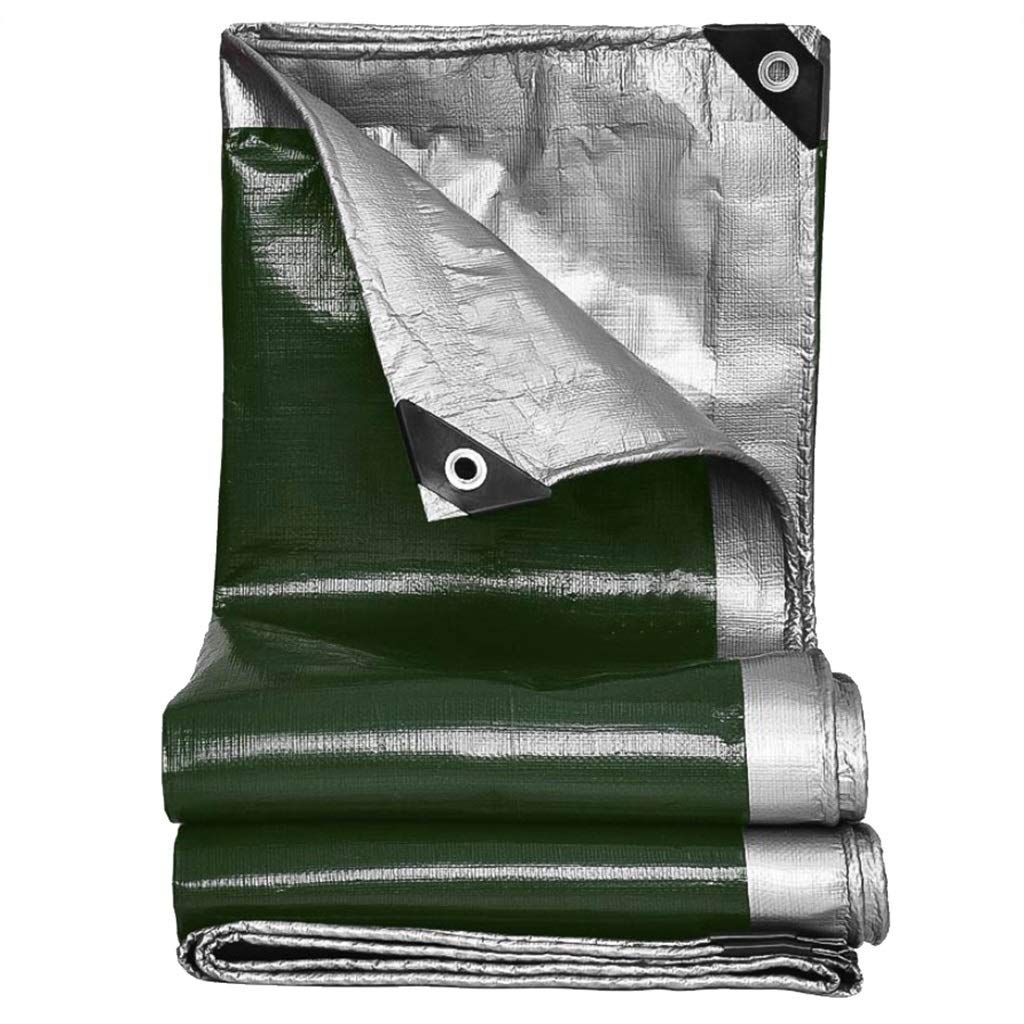 RajoNN Lona Impermeable para Trabajo Pesado, Cubierta para Tienda de campaña, Refugio para Trabajo Pesado, Lona para Acampar, Carpa con Dosel, Cubierta de Lona Verde, Cubierta para Refugio, Hoja de