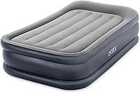 Vista 4 de Intex 64131ED Dura-Beam Plus Deluxe con Almohada: Fiber-Tech - Tamaño individual - Bomba eléctrica incorporada - Altura de la cama de 16.5 pulgadas