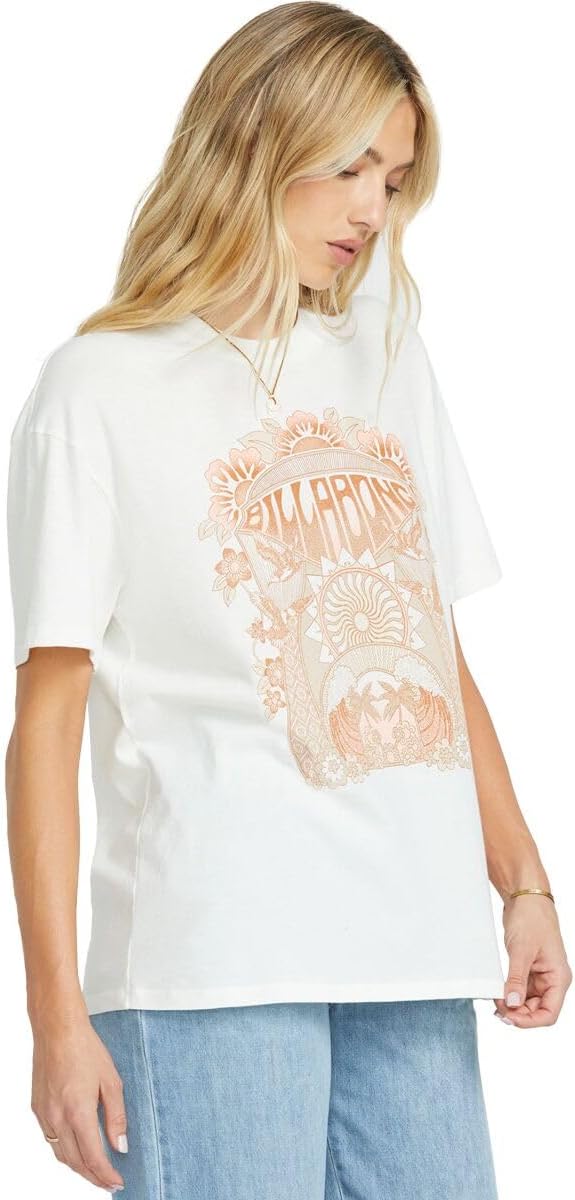 Billabong Women's Logo Relaxed Fit Short Sleeve Tee