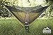 Everest Double Camping Hammock with Mosquito Net | Bug-Free Camping, Hiking, Backpacking & Survival Outdoor Hammock Tent | Reversible, Integrated, Lightweight, Ripstop Nylon | Khaki/Woodland/Net Black