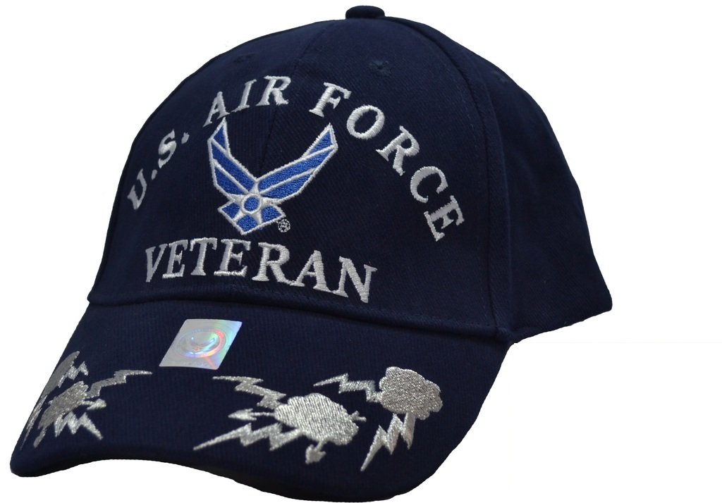 EagleEmblems Eagle Emblems Men's Air Force Veteran with Lightning Embroidered Ball Cap