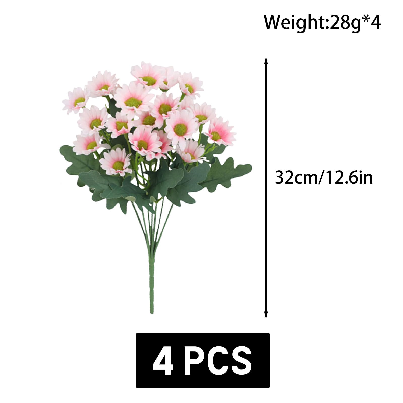 astylishome Artificial Flowers Outdoor Grave Long Stem Artificial Full Bloom Buds Faux Bouquets for Home Hotel Flower Arrangement Party Decor 3608 - Image 3