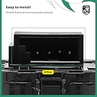 Vista 2 de YHTAUTO Interruptor de elevalunas eléctrico delantero o trasero de repuesto para Porsche Cayenne, 911, Panamera, Cayman, 4 pines, interruptor