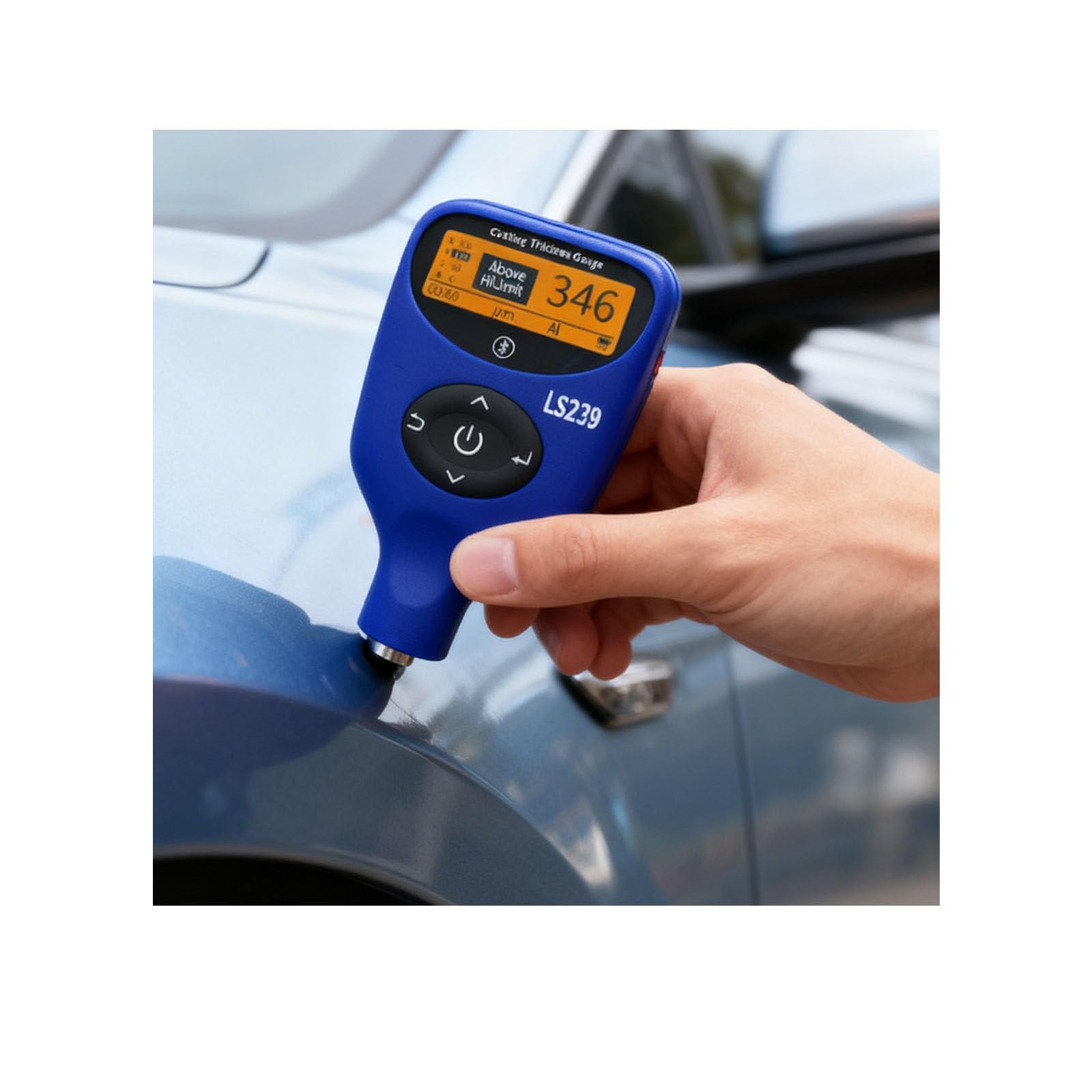 LjyAeono Coating Thickness Gauge High Accuracy LCD Digital Automotive Car Paint Meter Tester for Manufacturing Industry