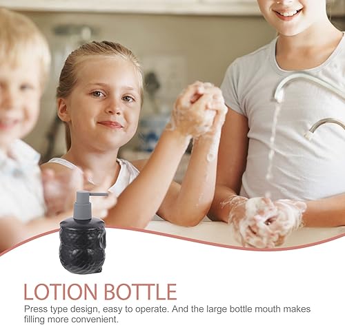Miniatura 9 de Zerodeko Botella de loción de champú dispensador de jabón en forma de búho botella de jabón con bomba de ducha dispensador de gel para el hogar