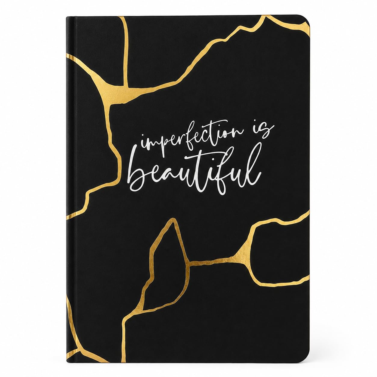 SeaBell AAA A5 Lined Notebook – Kintsugi-Inspired Faux Leather Journal, 200 Pages, Premium Mindfulness & Self-Care Notebook