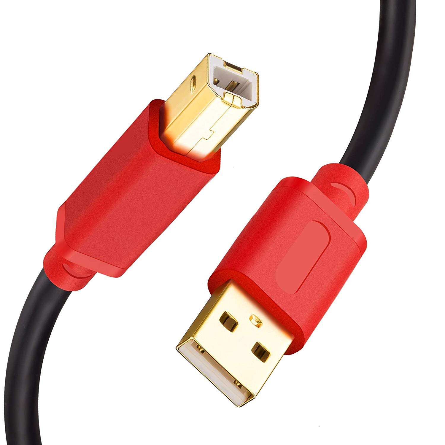 Sponsored Ad – Printer Cable 10M, USB 2.0 High Speed Gold-Plated Connectors Printer Scanner Cable Cord A Male to B Male for HP, Canon, Lexmark, Dell, Xerox, Samsung etc (10M, Red)