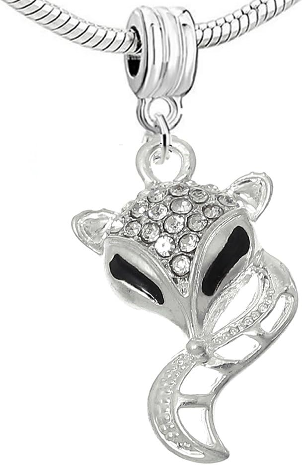 Charm Bead for Bracelet – Fox Bead for Snake Chain Bracelets, Fits European, Biagi, Chamilia, Zable, Troll, and More, One Charm