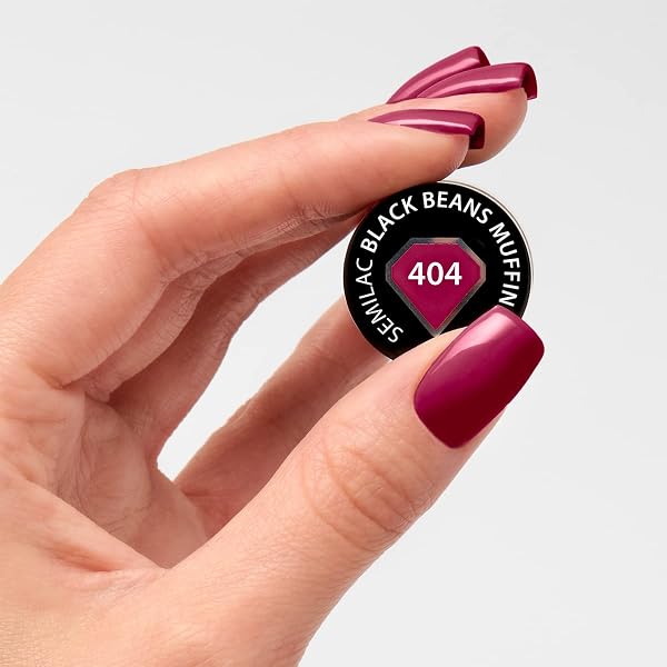 Semilac UV Nagellack Hybrid 404 Black Beans Muffin 7ml Kollektion Tastes of Fall - 2