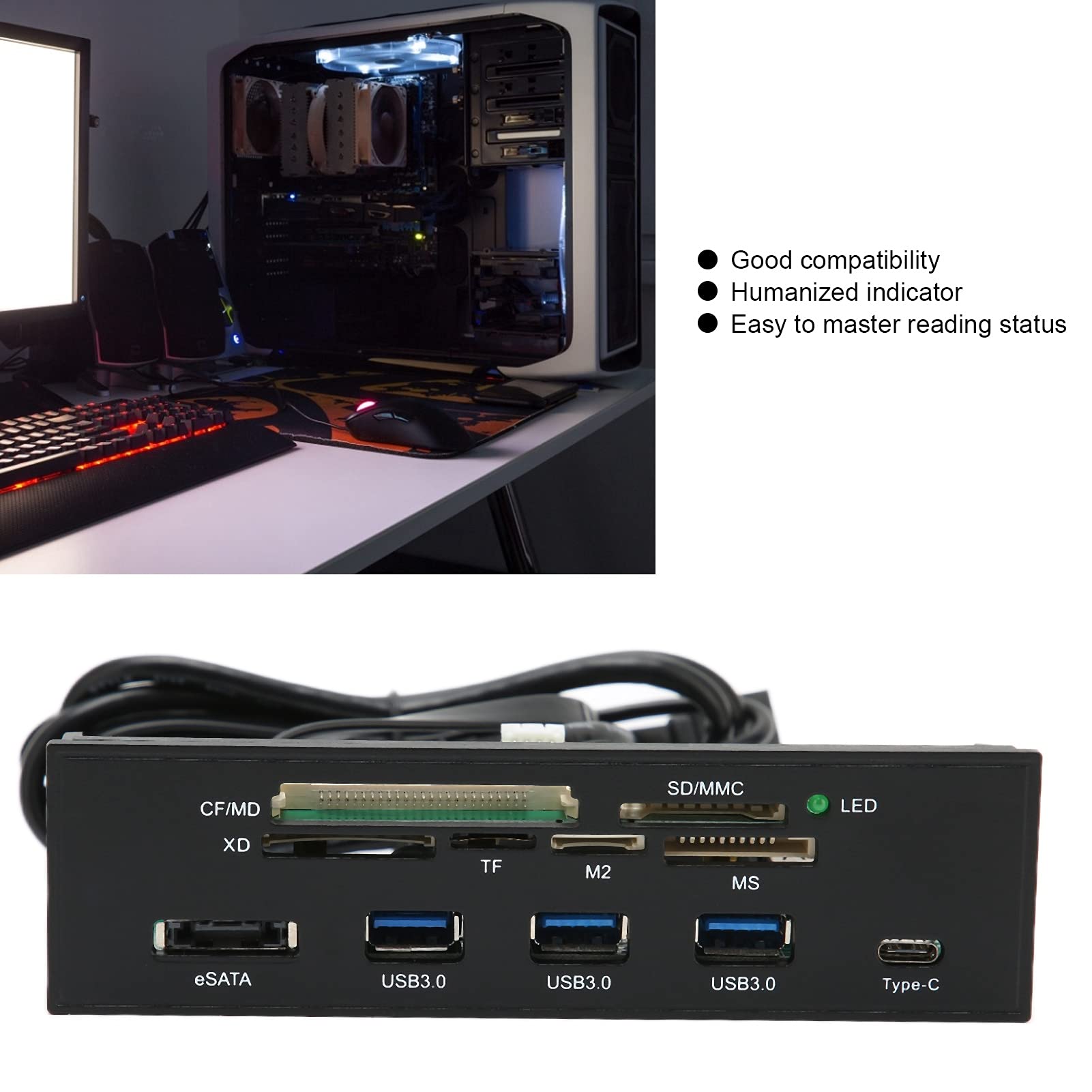 Docking Station da 5,25 Pollici Dock di Espansione di Buona compatibilità per un Trasferimento Rapido dei Dati con Interfacce USB 3.0 e di Tipo C